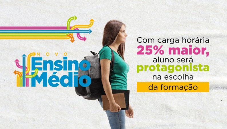 Novo Ensino Médio – Com carga horária 25% maior, aluno será protagonista na escolha da formação