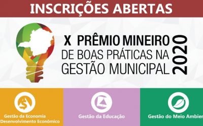 Prefeituras já podem se inscrever na 10ª edição do Prêmio Mineiro de Boas Práticas na Gestão Municipal