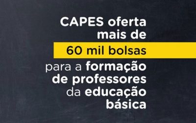 Educação básica – Capes dá mais prazo para adesão à oferta de mais de 60 mil bolsas de licenciatura