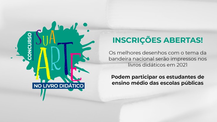 Educação Pública – Abertas inscrições para concurso de desenho da Bandeira Nacional em livros didáticos