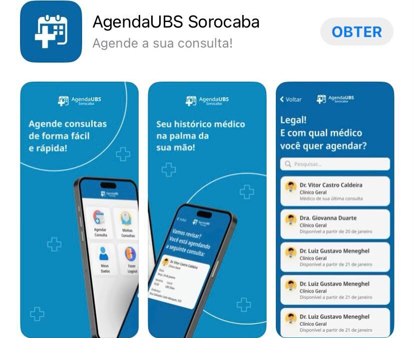 Cliente Vivver – Novo App Agenda UBS é testado em Sorocaba-SP para agendamento on-line de consultas na rede municipal